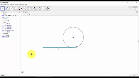 Animated Circle In Geogebra Tutorial Youtube