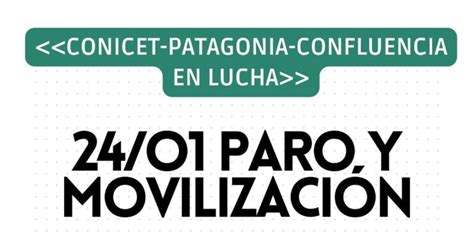 Conicet Patagonia Confluencia Adhiere Al Paro Y Movilización Anr