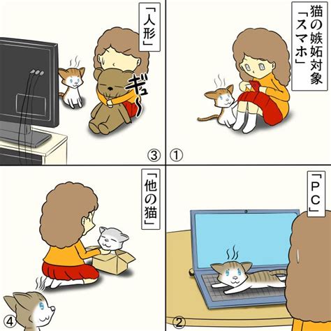 猫の嫉妬対象（過去作品） 猫の漫画とケモナーの漫画が見れるブログ