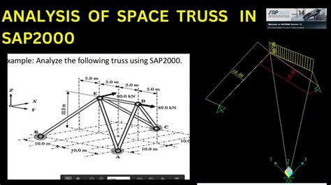 Analysis Of Space Truss In Sap Tutorial Sap Saptutorial