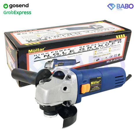 Jual MOLLAR AG6700 Mesin Gerinda Tangan 100 Mm Angle Grinder 670 Watt