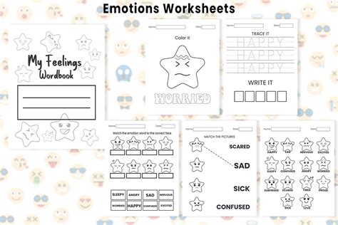 Feelings Emotions Worksheets Graphic By Kdp Vibe Creative Fabrica