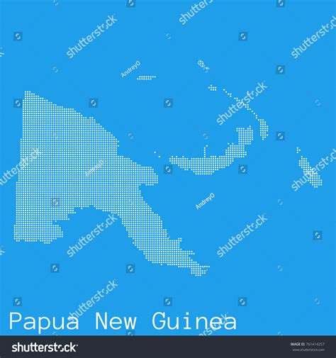 Vector Papua New Guinea Map Silhouette Stock Vector Royalty Free