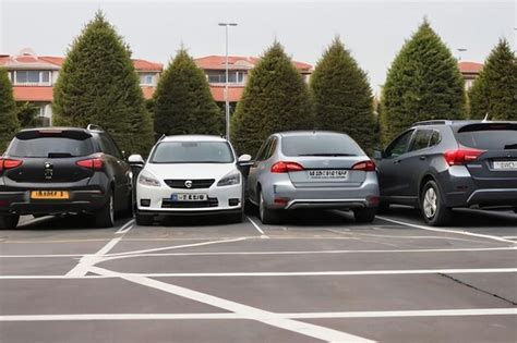 Premium Photo Cars Parked In Row On Outdoor Parking