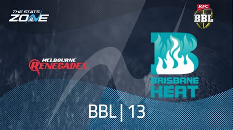 Melbourne Renegades Vs Brisbane Heat Preview Prediction BBL 13