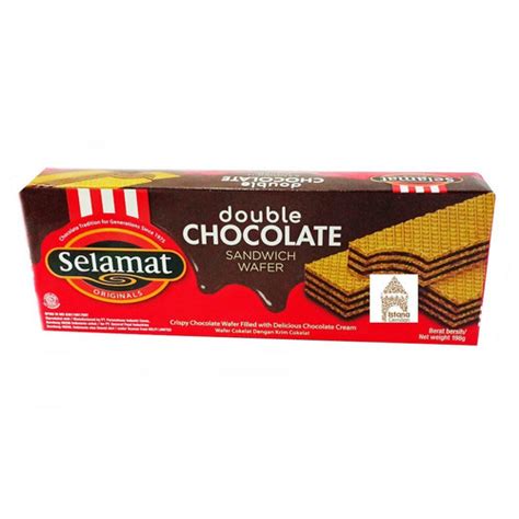 Jual Selamat Sandwich Wafer Double Chocolate 198gr Black Vanilla