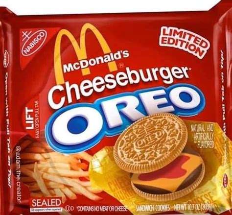 Cheeseburger Oreo : r/oddcombos