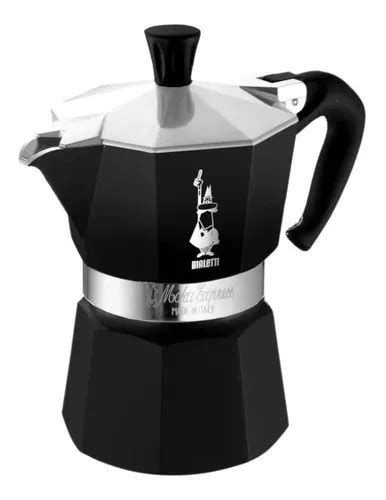 Cafetera Port Til Bialetti Moka Express Tazas Manual Negra Italiana