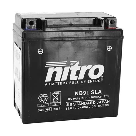 BATTERIE 12V 9 Ah NB9L NITRO SLA SANS ENTRETIEN PRETE A L EMPLOI