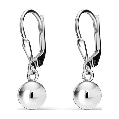 Lecalla Sterling Silver Jewelry Light Weight Hypoallergenic Ball