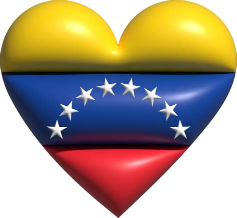 Free Venezuela bandera corazón 3d 22121043 PNG with Transparent Background