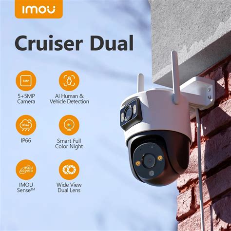 Imou Cruiser Dual Mp Mp Dual Lens Outdoor Pt Camera Home Security Ip