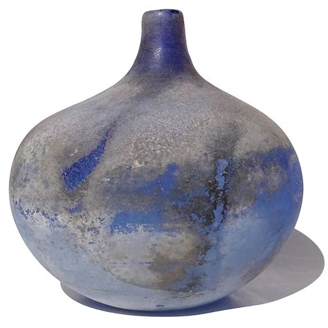 Cenedese Xlrg Murano Blue Black Gray Scavo Texture Italian Art Glass Flower Vase For Sale At 1stdibs