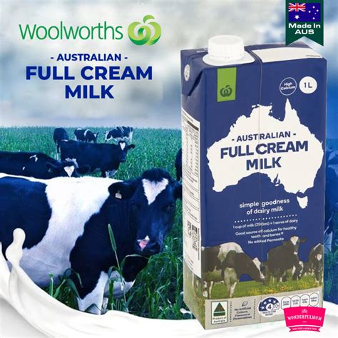 Woolworths Australian Full Cream Milk 1l Wonderfulmomlk