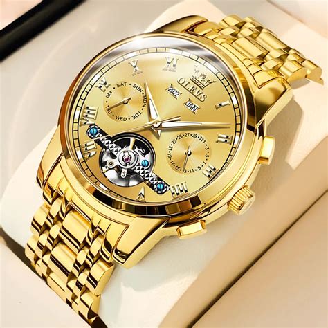 Automatic Mechanical Waterproof Stainless Steel Watch For Men Helloice