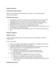 JF Week 4 DB N Ass Docx Module 4 Discussion Perspective Descriptive