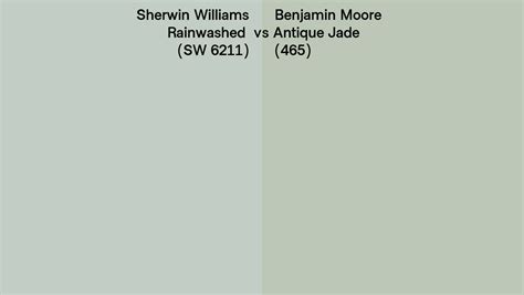 Sherwin Williams Rainwashed Sw Vs Benjamin Moore Antique Jade