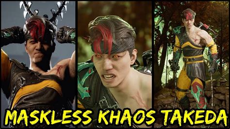 Maskless Khaos Takeda Mod Skin Showcase Intros Victory Mortal