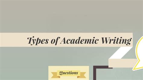 The Four Main Types Of Academic Writing