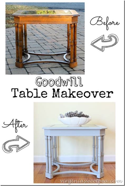 Goodwill Table Makeover Furniture Makeover Diy Table Makeover