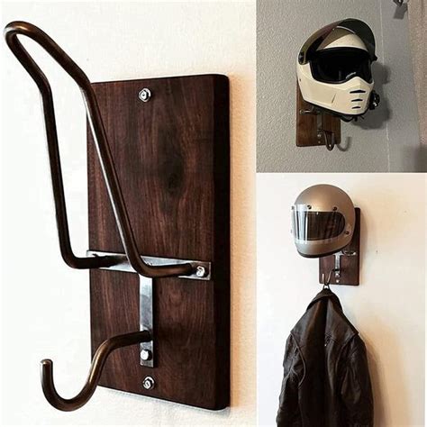 Wall Mounted Helmet Display Rack Storage Holder Motorcycle Hat Hook Ball Hanger