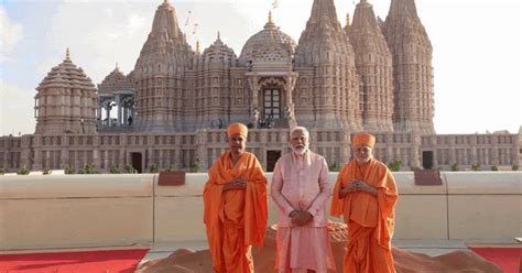 Pm Modi Inaugurates First Hindu Stone Temple In Abu Dhabi