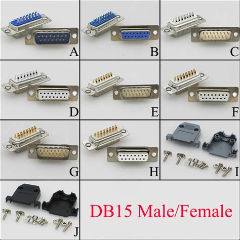 DB15 15pin 2 ROW MALE To Female Male Serial Port CONNECTOR D Sub