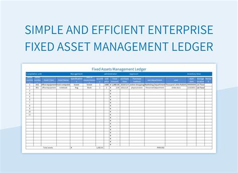 Free Asset Management Templates For Google Sheets And Microsoft Excel - Slidesdocs