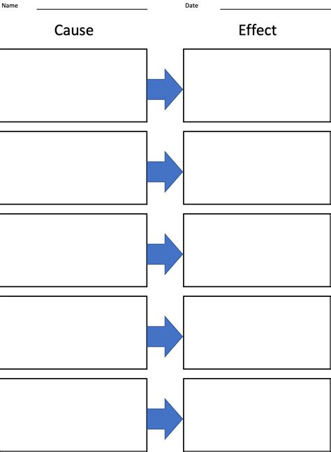 Cause And Effect Diagram Word Template Cause & Effect Diagra