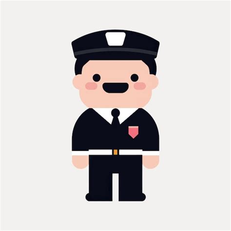 Cartoon Police Officer Illustration Premium AI Generated Vector