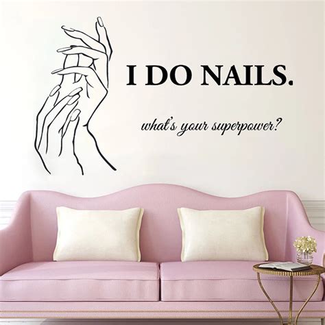 YOYOYU Beauty Salon Wall Window Decal Sticker Nail Salon Quote Nails ...