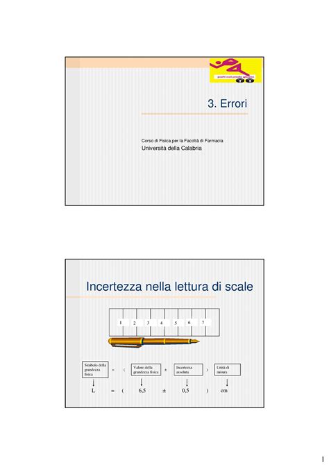 Errori Nelle Misure Appunti Errori Corso Di Fisica Per La