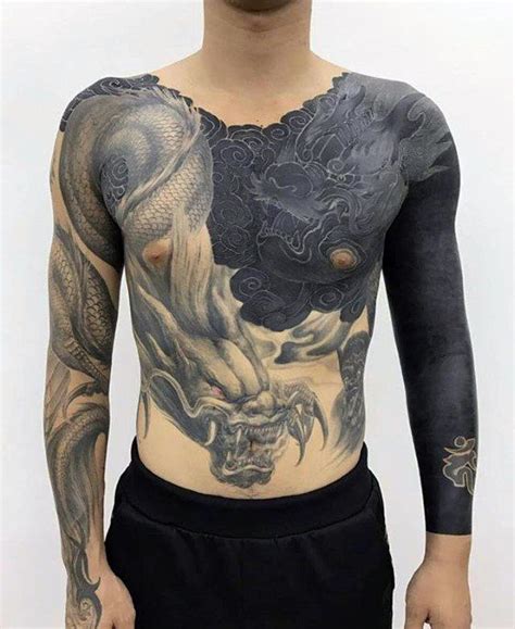 All Black Tattoos For Men Blackout Design Ideas