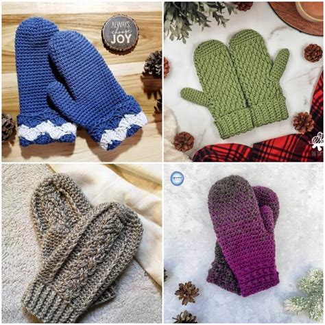 Warm And Cozy Mitten Crochet Patterns Susie Harris