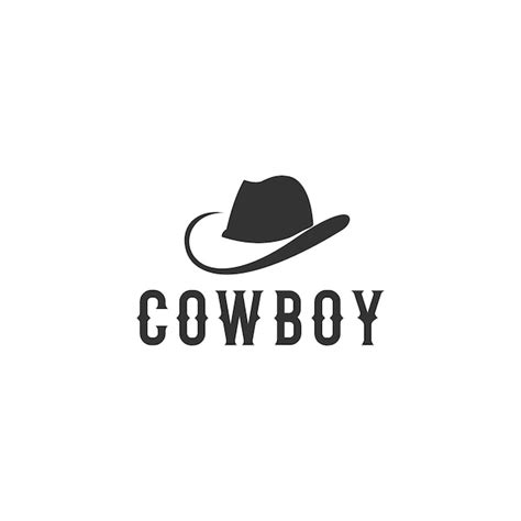 Plantilla De Dise O De Logotipo De Sombrero De Vaquero Vector Premium