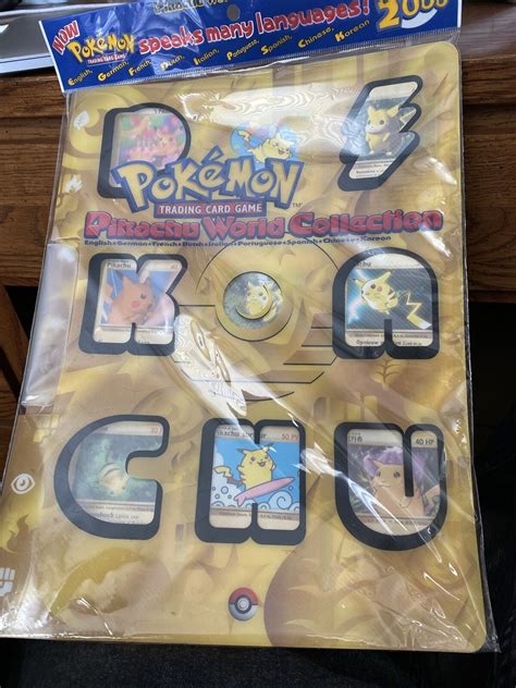 Pokemon Pikachu World Collection Promo Binder Factory Sealed Gold