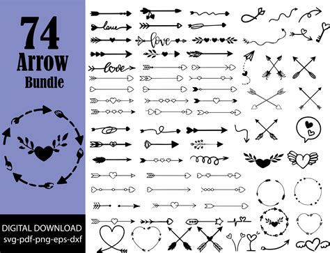 Arrows Svg Bundle Archery Arrows Svg Bundle Arrow Svg Bow Etsy