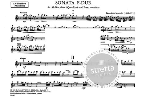 Sonata für Alt Blockflöte Querflöte und Basso continuo F Dur von