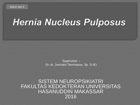 Pdf Sistem Neuropsikiatri Fakultas Kedokteran Hernia Nucleus