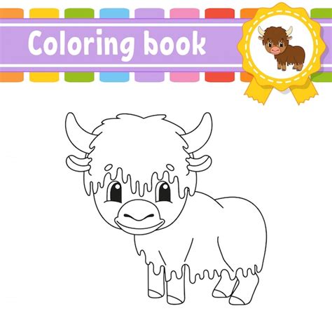 Libro para colorear para niños Vector Premium