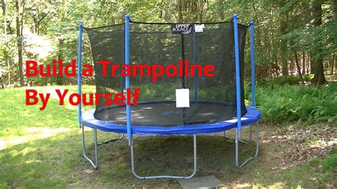 How To Build A Trampoline Set Up A Trampoline By Yourself Youtube