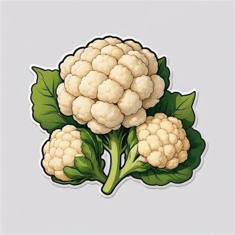 Un dibujo de una coliflor con las palabras coliflor en él Vector