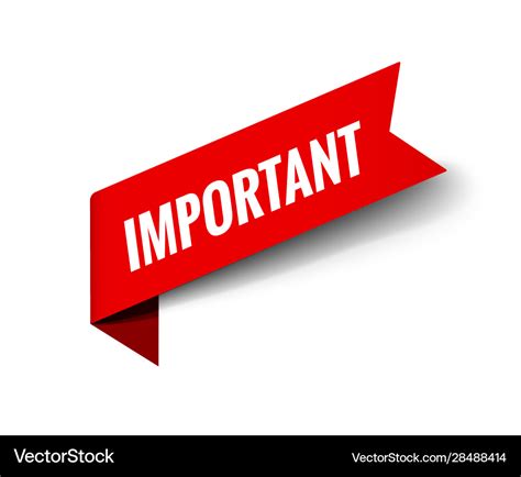 Important Notice Attention Banner Information Vector Image