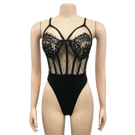 Robe Ensemble Deux Pi Ces Sexy En Dentelle Pour Femme Body Avec Jupe