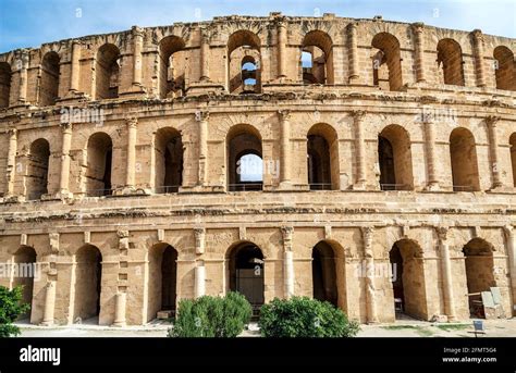 Roman Amphitheater Of El Jam Colosseum Tunisia Stock Photo Alamy