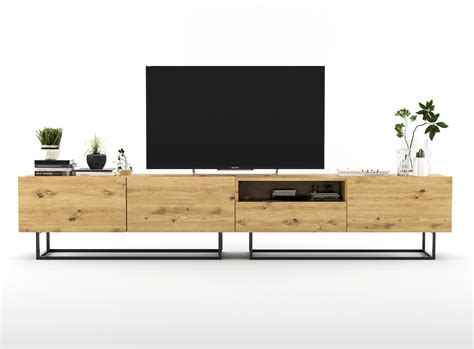 Szafka RTV Loft komoda RTV Loft dąb artisan 240 cm z kolekcji Enjoy