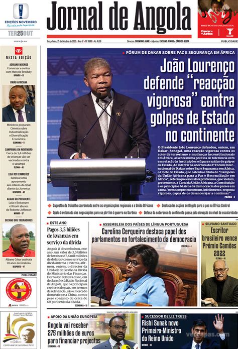 Capa Jornal De Angola De