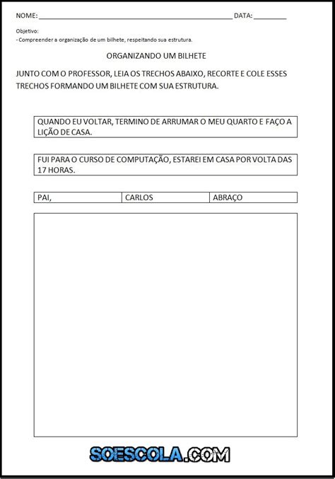 Estrutura De Um Bilhete 1 Ano - Estrutura De Um Bilhete 1 Ano - Várias Estruturas