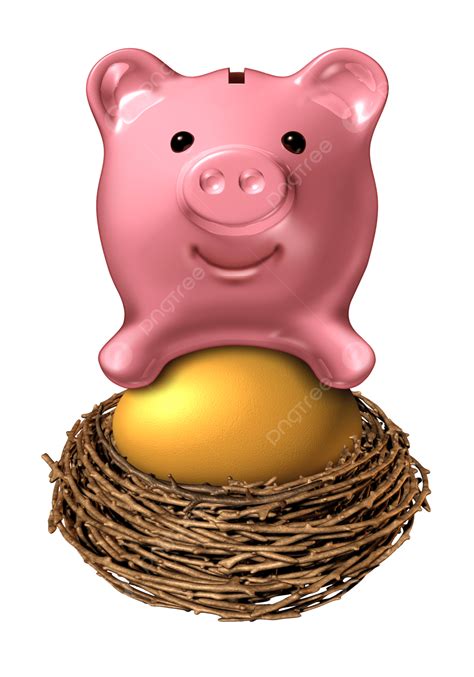 Savings Nest Egg Growth Piggy Bank Pension Fund Pension PNG