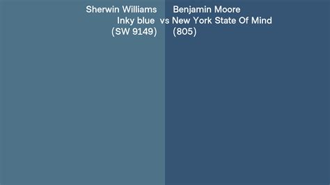 Sherwin Williams Inky Blue Sw 9149 Vs Benjamin Moore New York State